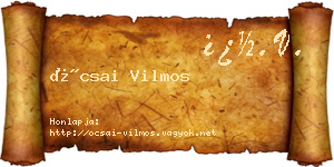 Ócsai Vilmos névjegykártya